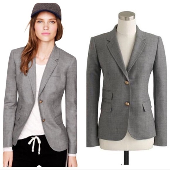 J. Crew Jackets & Blazers - J. Crew gray schoolboy blazer Sz 8 NWOT